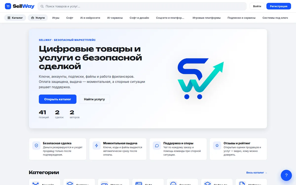 Маркетплейс SellWay - наша разработка
